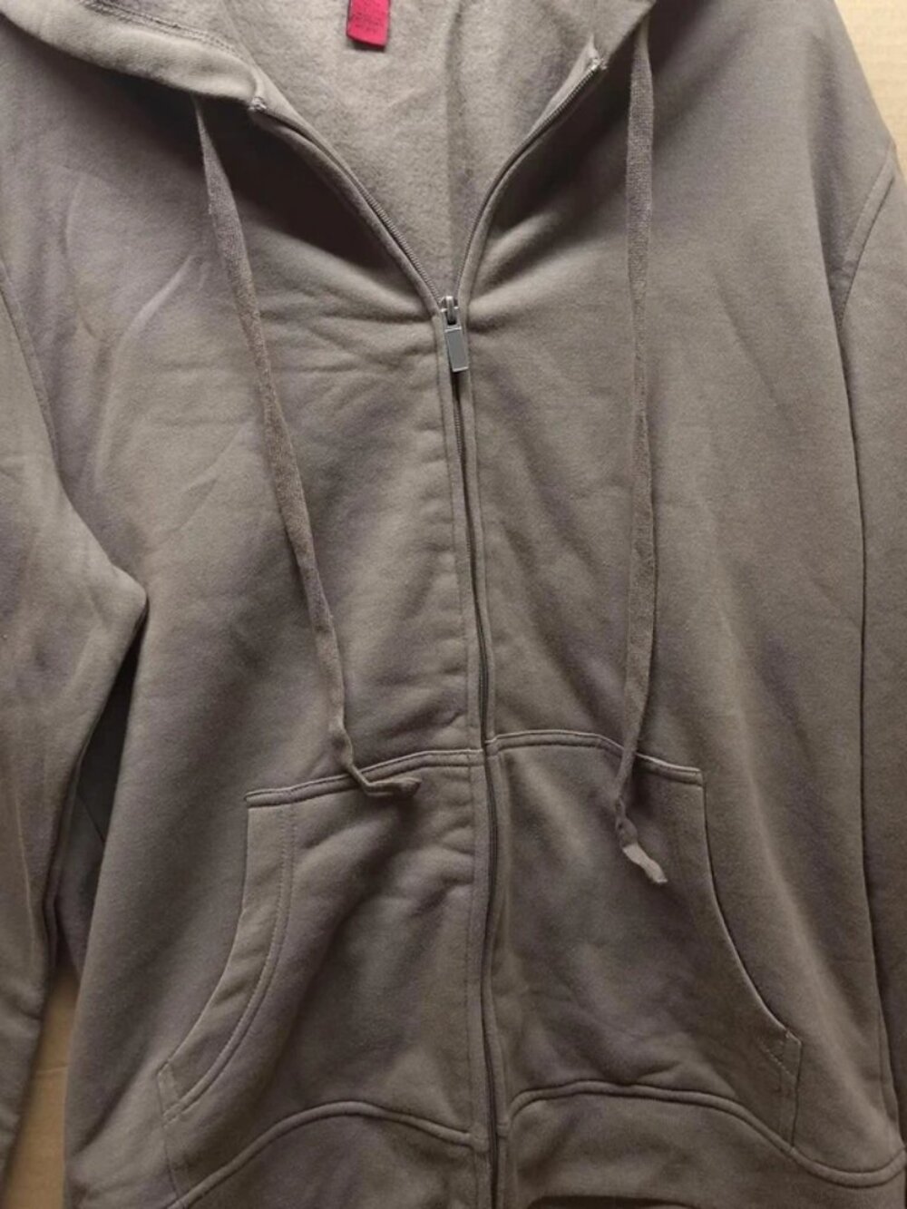 Alfani Men's Brown Burgandy Zip Hoodie Large